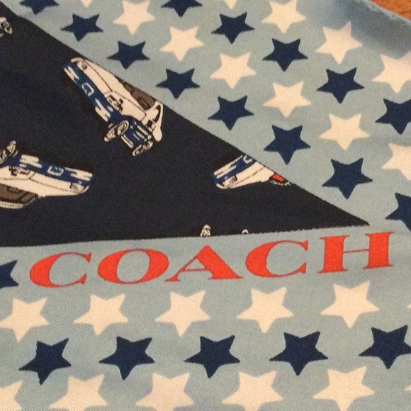 Vintage Coach silk scarf cars and stars theme - Picture 7 of 8